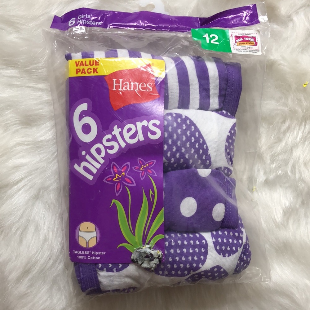 Hanes Hipster 12 Pack Girls Underwear Size 12 NEW